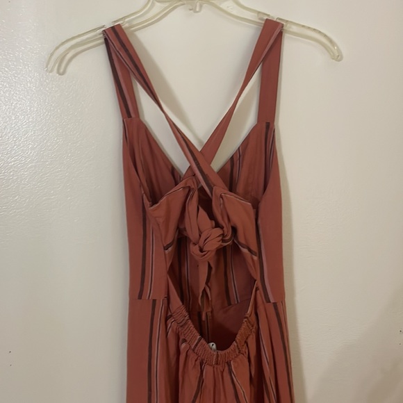 Urban Outfitters UO Ashley Striped long romper jumpsuit small p open back NWOT - Picture 10 of 15